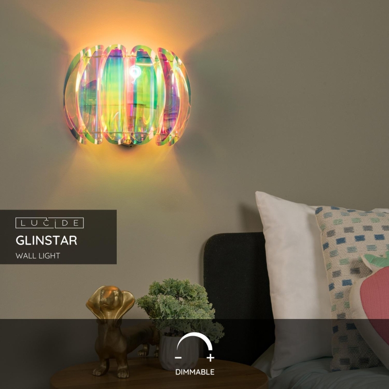 Lucide GLINSTAR - Nástenné svietidlo - 1xE27 - Viacfarebné